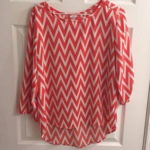 Coral blouse